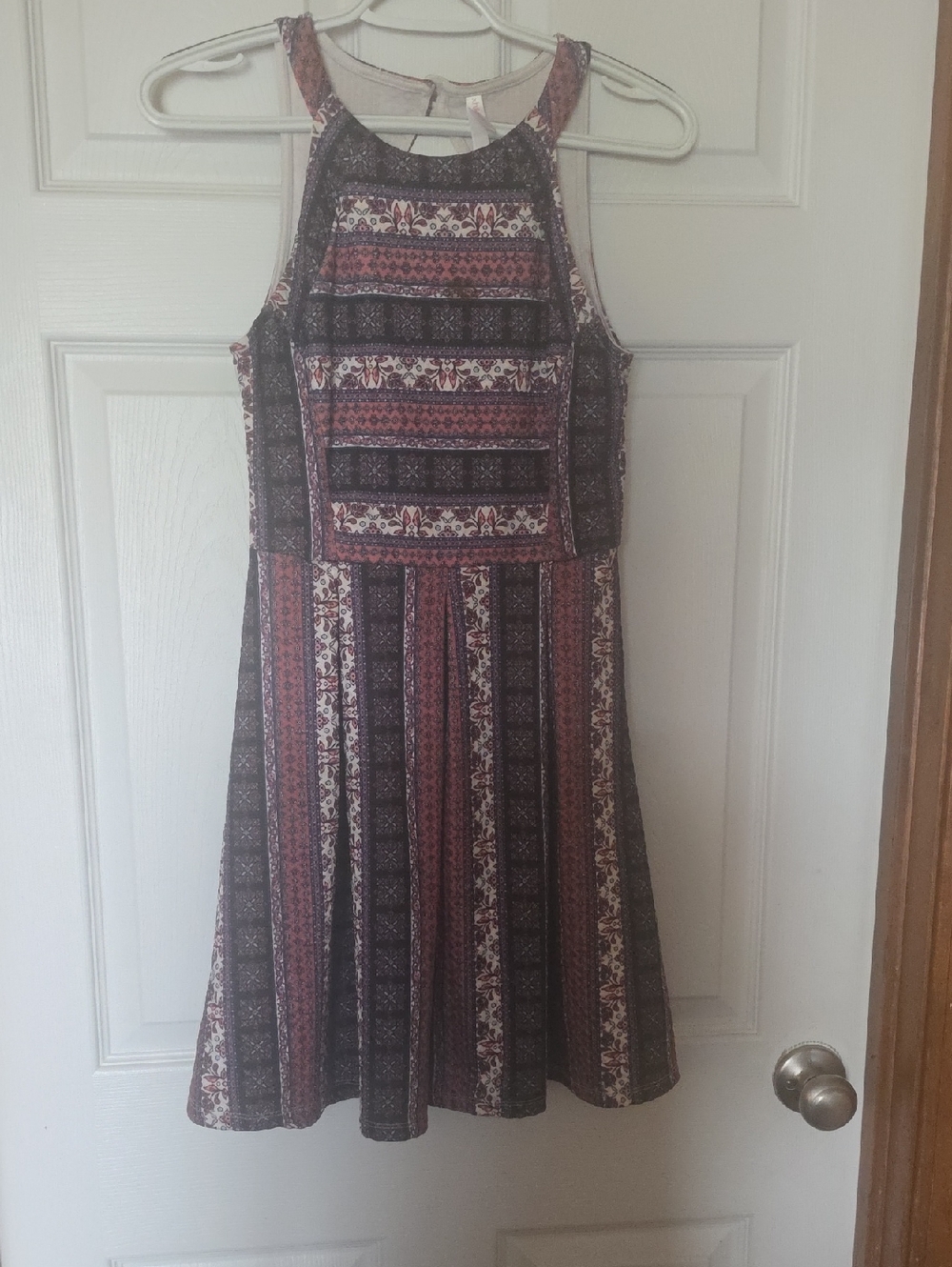 Xhilaration Multicolor Boho Stripe Halter Dress